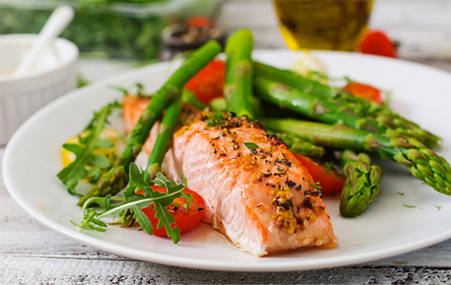 Oven Baked Salmon with Roasted Garlic