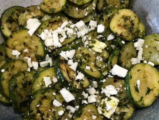 Image of Mediterranean-Style Grilled Zucchini Salad