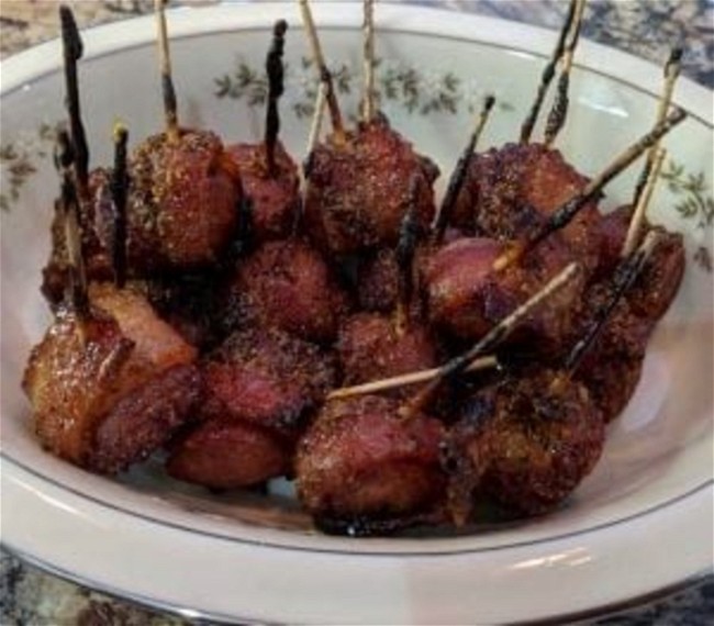 Image of Bacon Wrapped Kielbasa with Brown Sugar Glaze