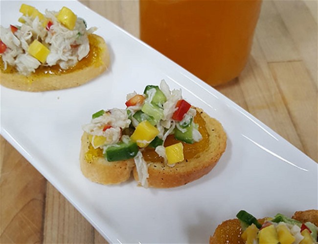 Image of Tropical Crab Crostini