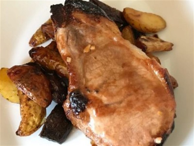 Image of Oven Baked Pork Chops with Potatoes