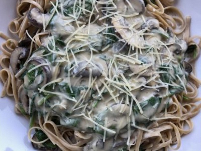 Image of Mushroom Florentine Pasta Recipe