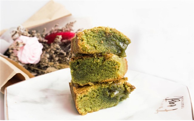 Image of Matcha Brownies Recipe - Brown Butter and Matcha Ganache Infused