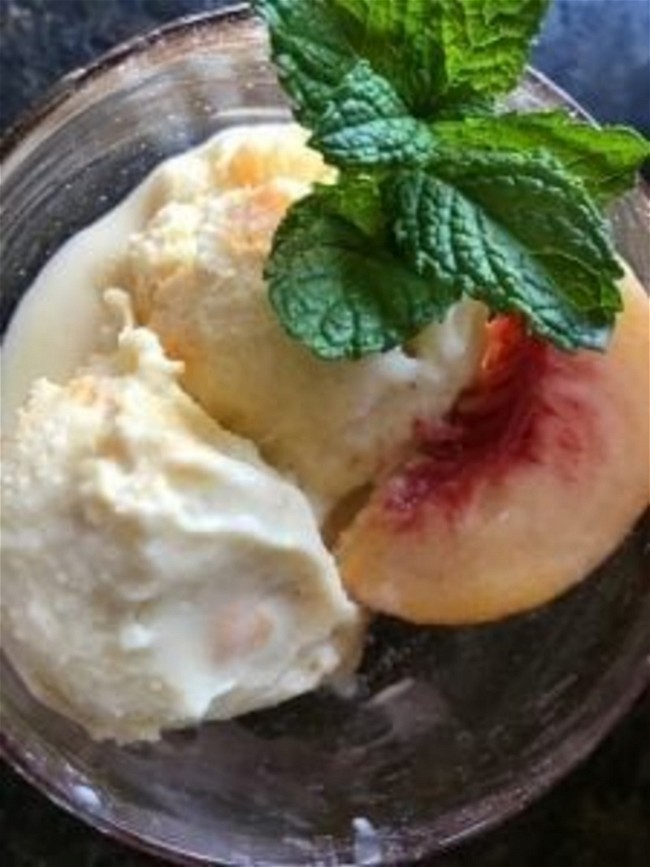 Image of Bourbon-Peach Ice Cream