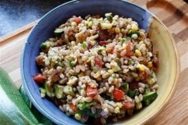 Image of Charred Corn Farro Salad