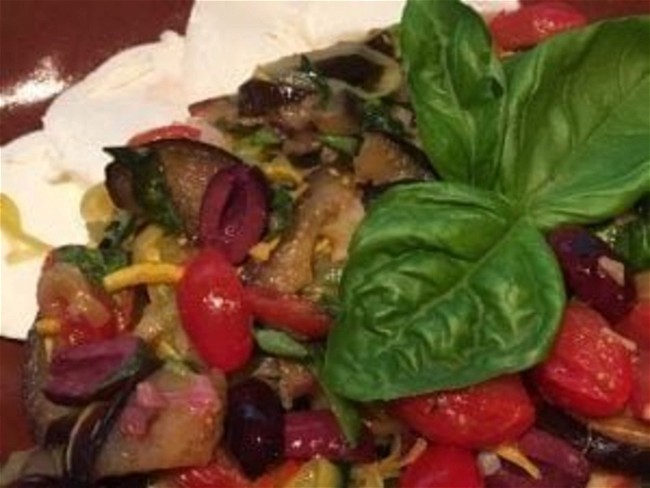 Image of Zucchini Noodles with Eggplant & Tomatoes