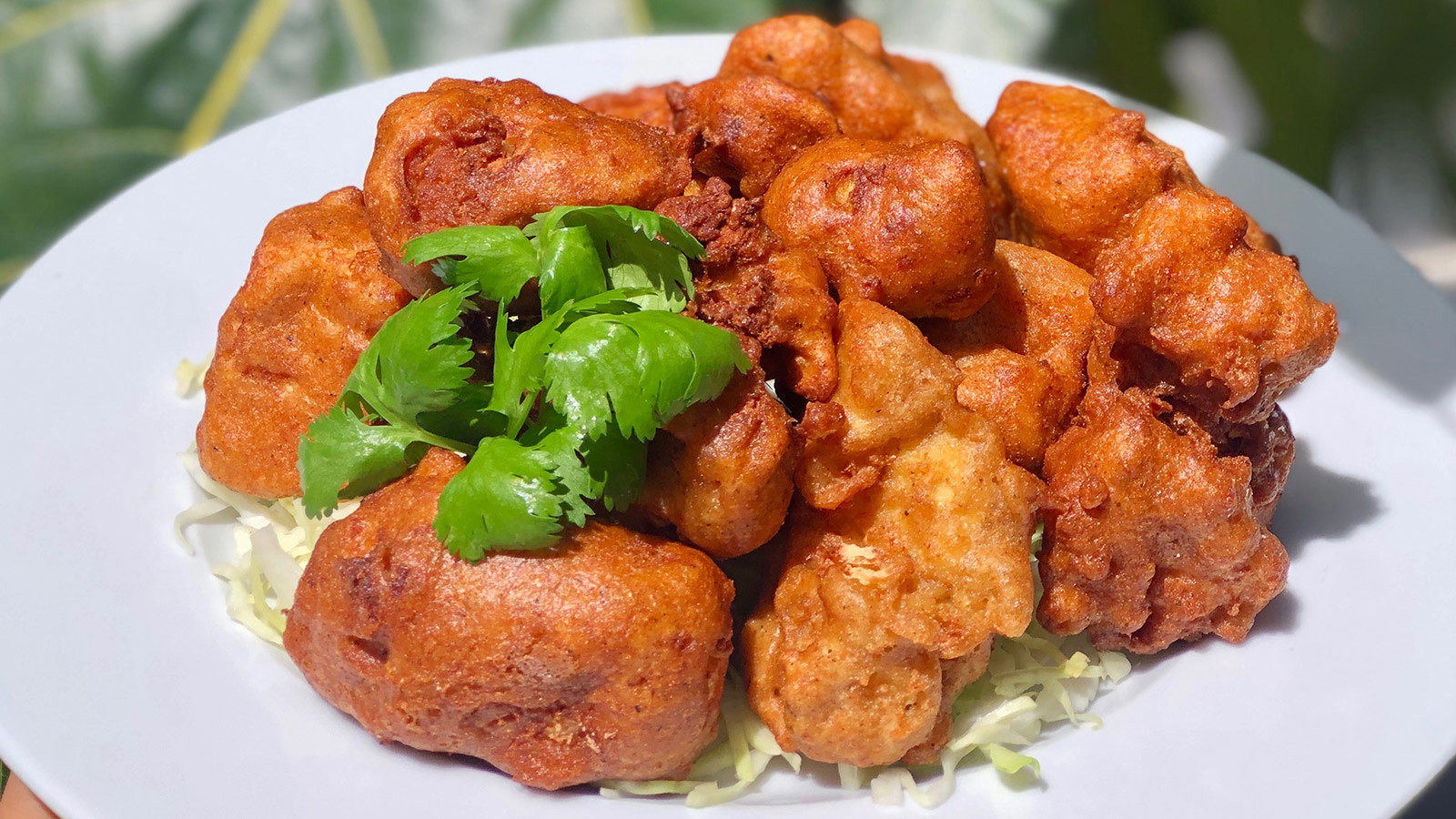 Fried Tofu “Mock Chicken” with ‘Ulu Flour Batter