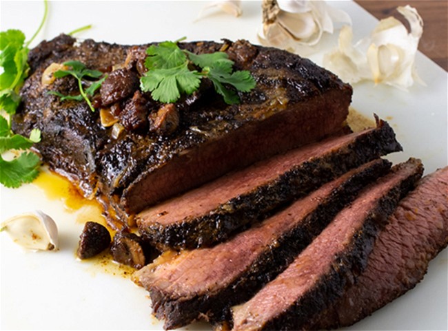 Image of Slow Cooked Brisket with Mushroom Sauce