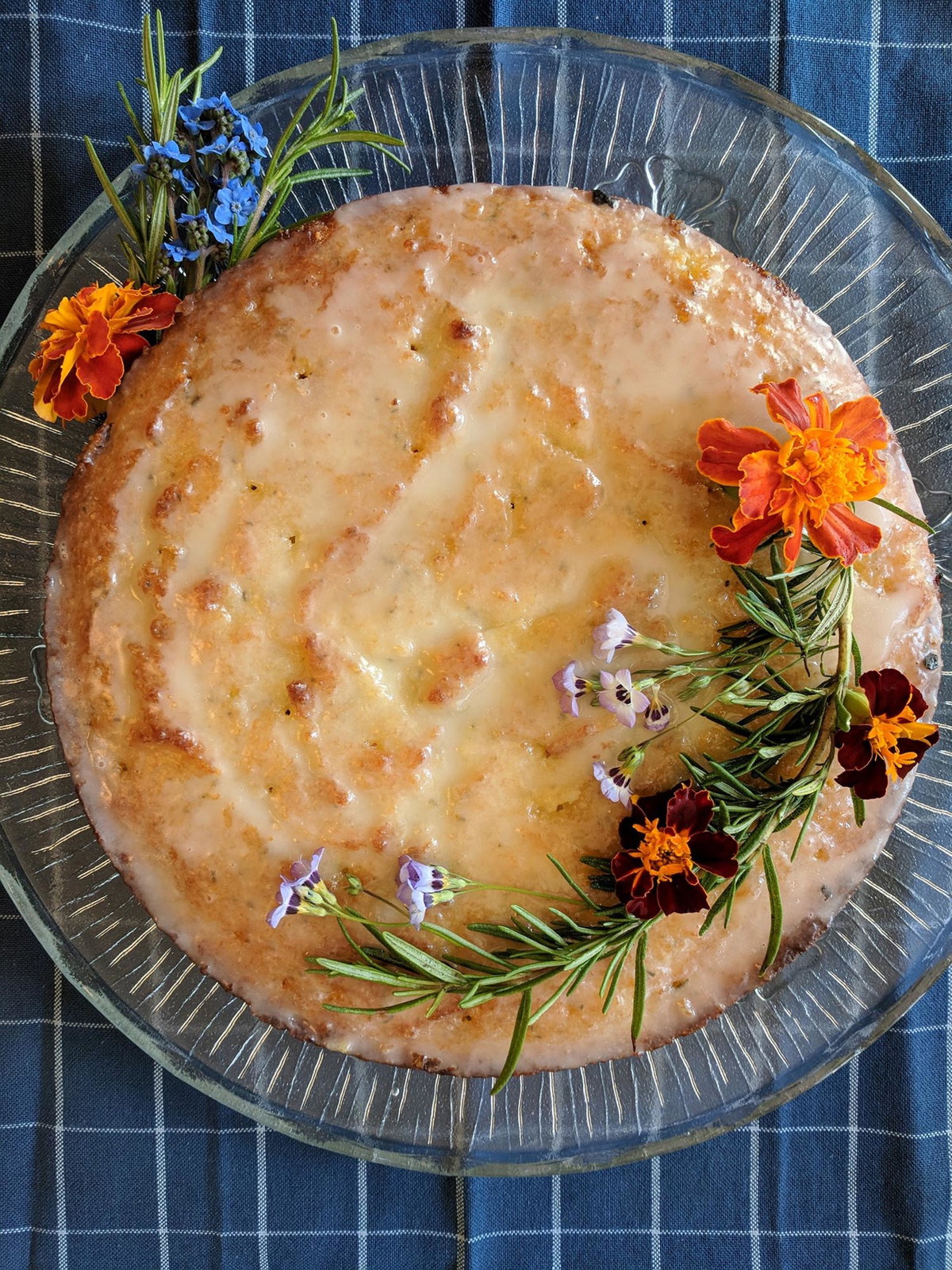 Lemon Rosemary Almond Torte