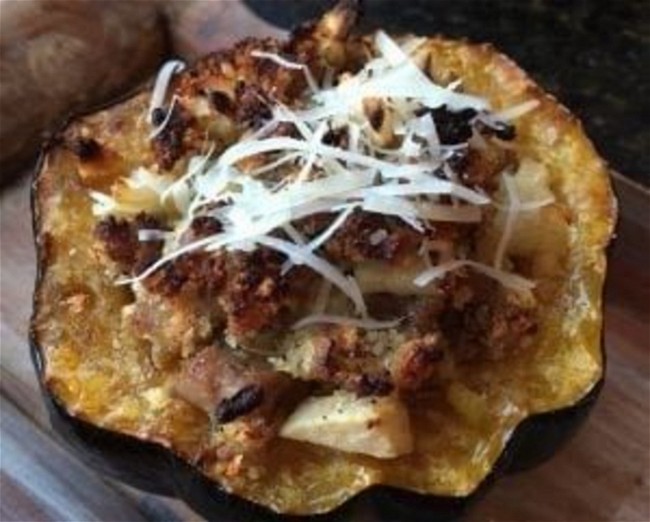 Image of Sausage & Apple Stuffed Acorn Squash