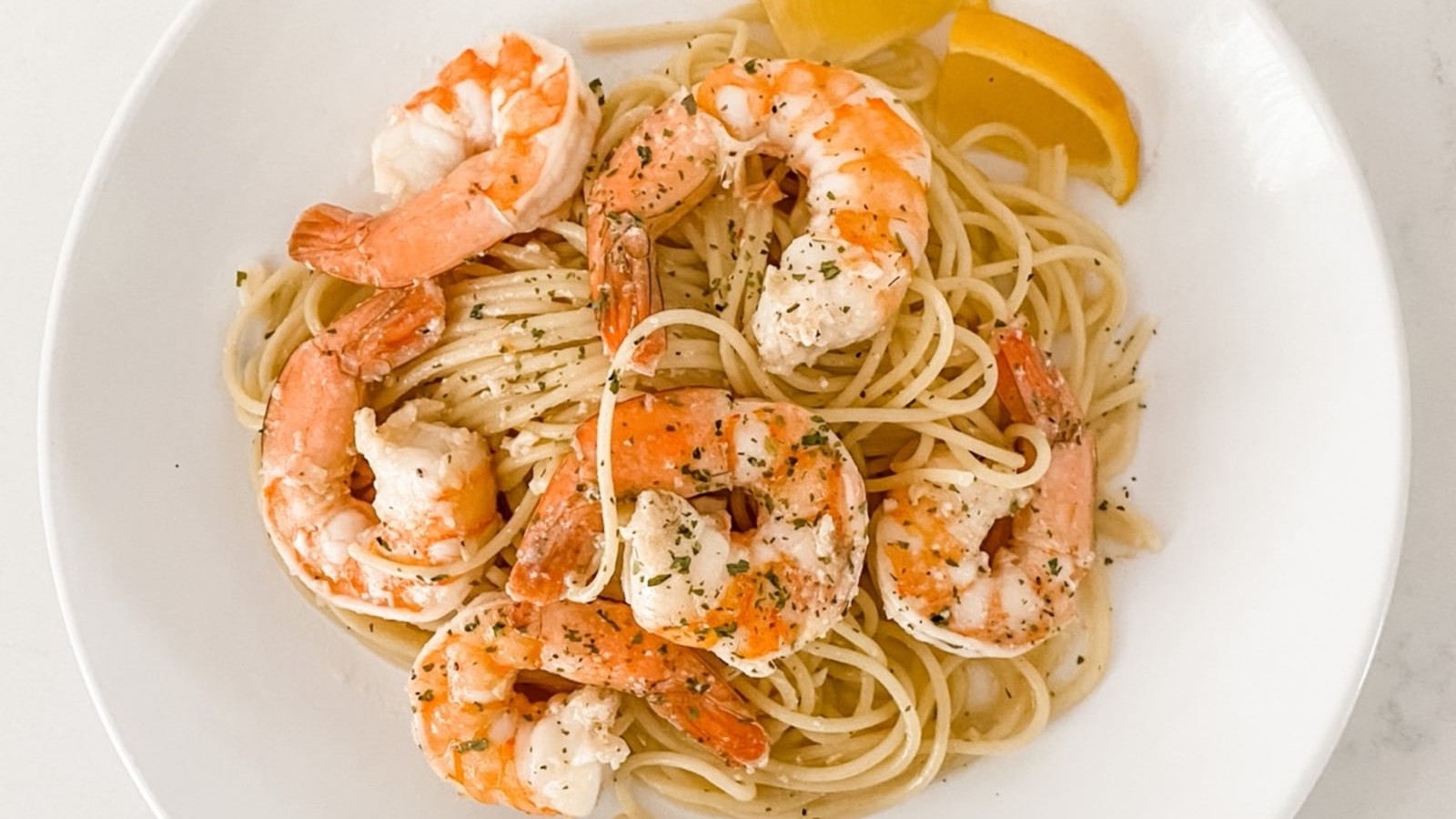 Image of Lemon Garlic Shrimp Pasta