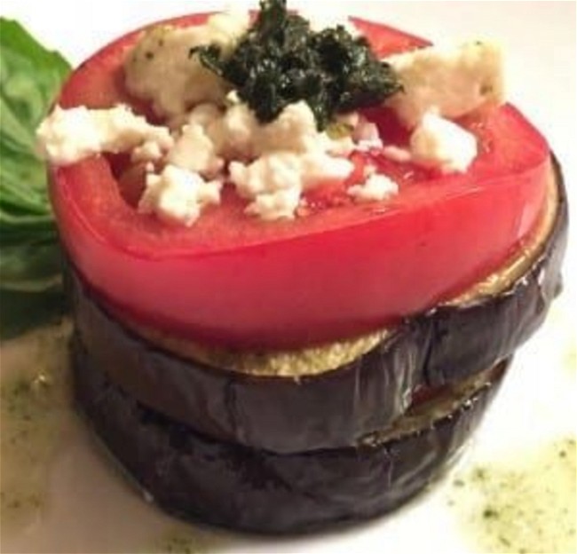 Image of Eggplant Stacks with Feta Cheese