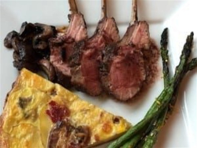 Image of Grilled Lamb Racks with Pinot Noir
