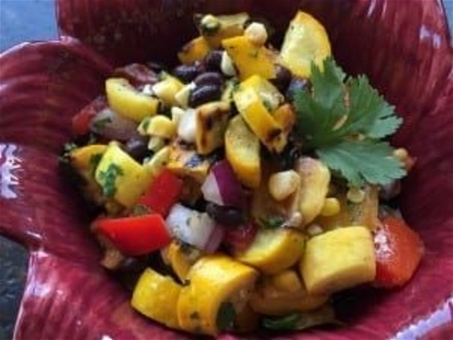 Image of Grilled Corn, Black Beans & Zucchini Salad
