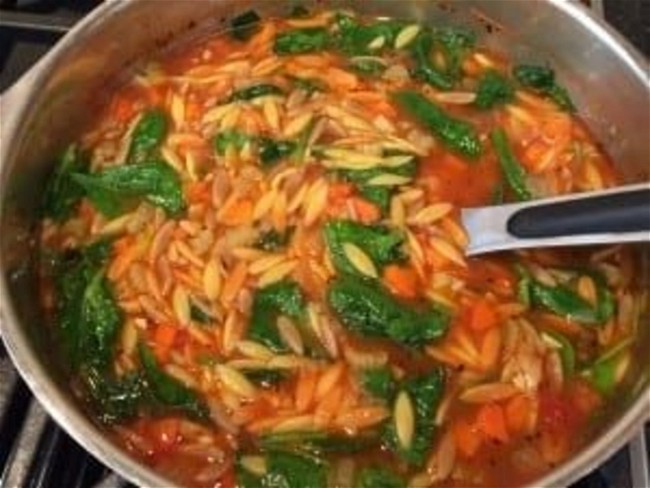 Image of Italian Orzo Spinach Soup