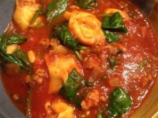 Image of Tortellini Soup with Italian Sausage