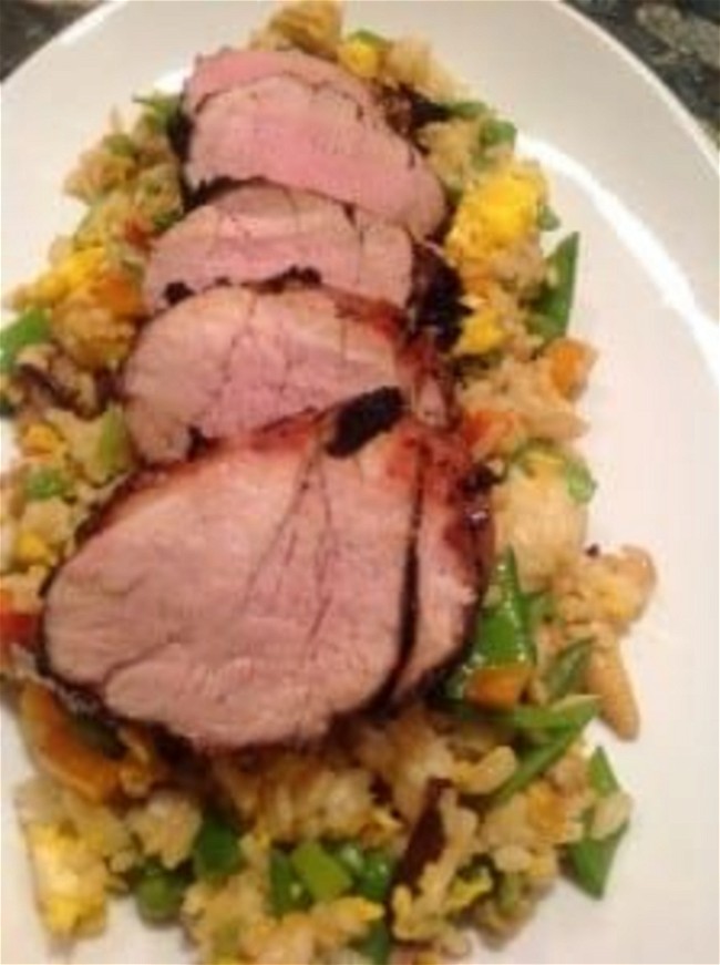 Image of Marinated Oriental Pork Tenderloin with Fried Rice