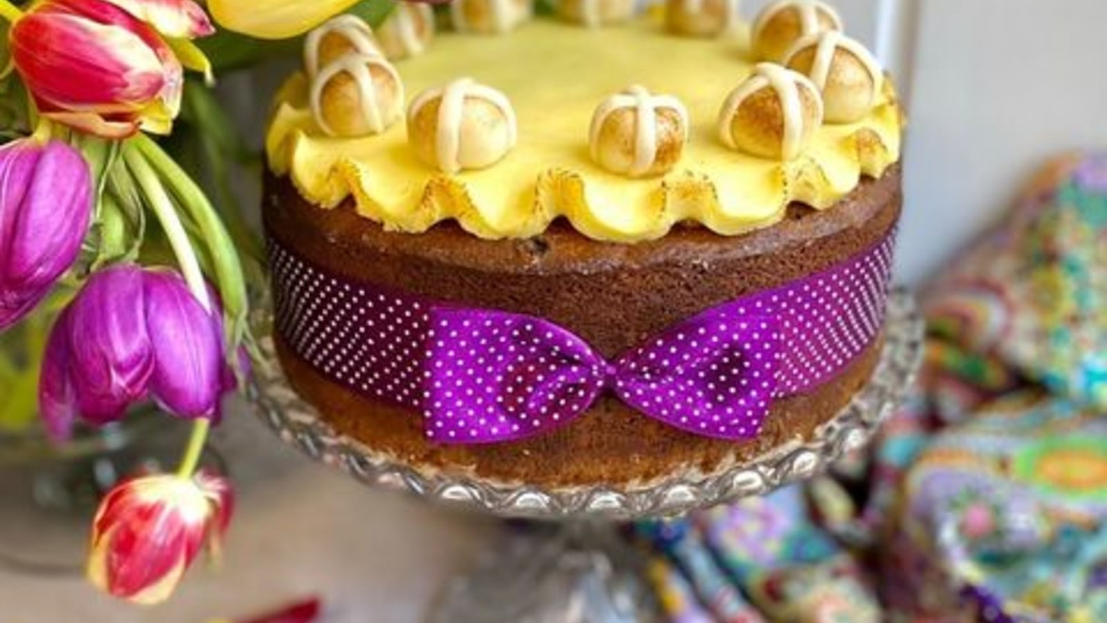 Image of Hot cross bun Simnel cake