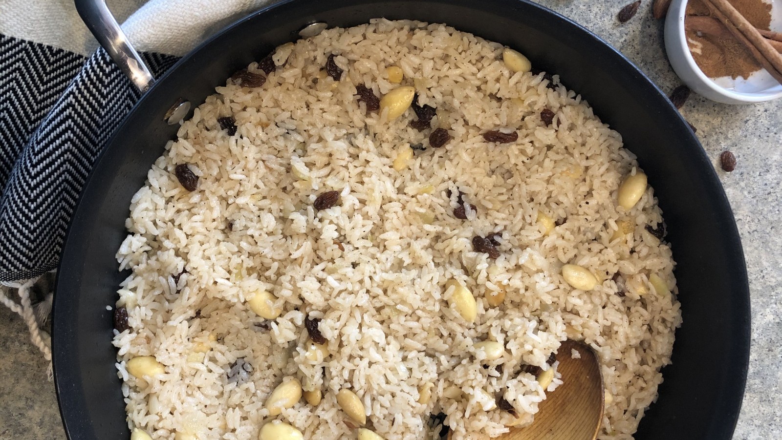 Image of Rice Pilaf with Almonds & Raisins Prepared with EVOO