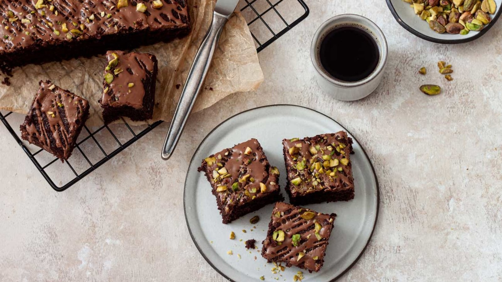 Image of Nocciolata Brownies with Pistachios