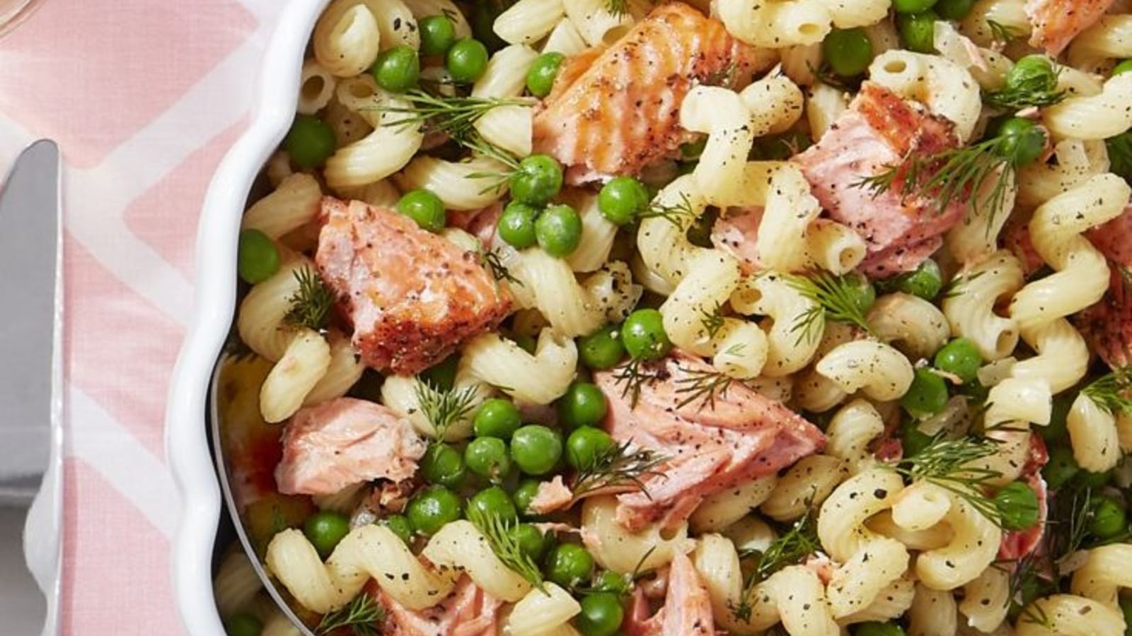Image of Spring Pasta with Salmon, Peas, and Dill