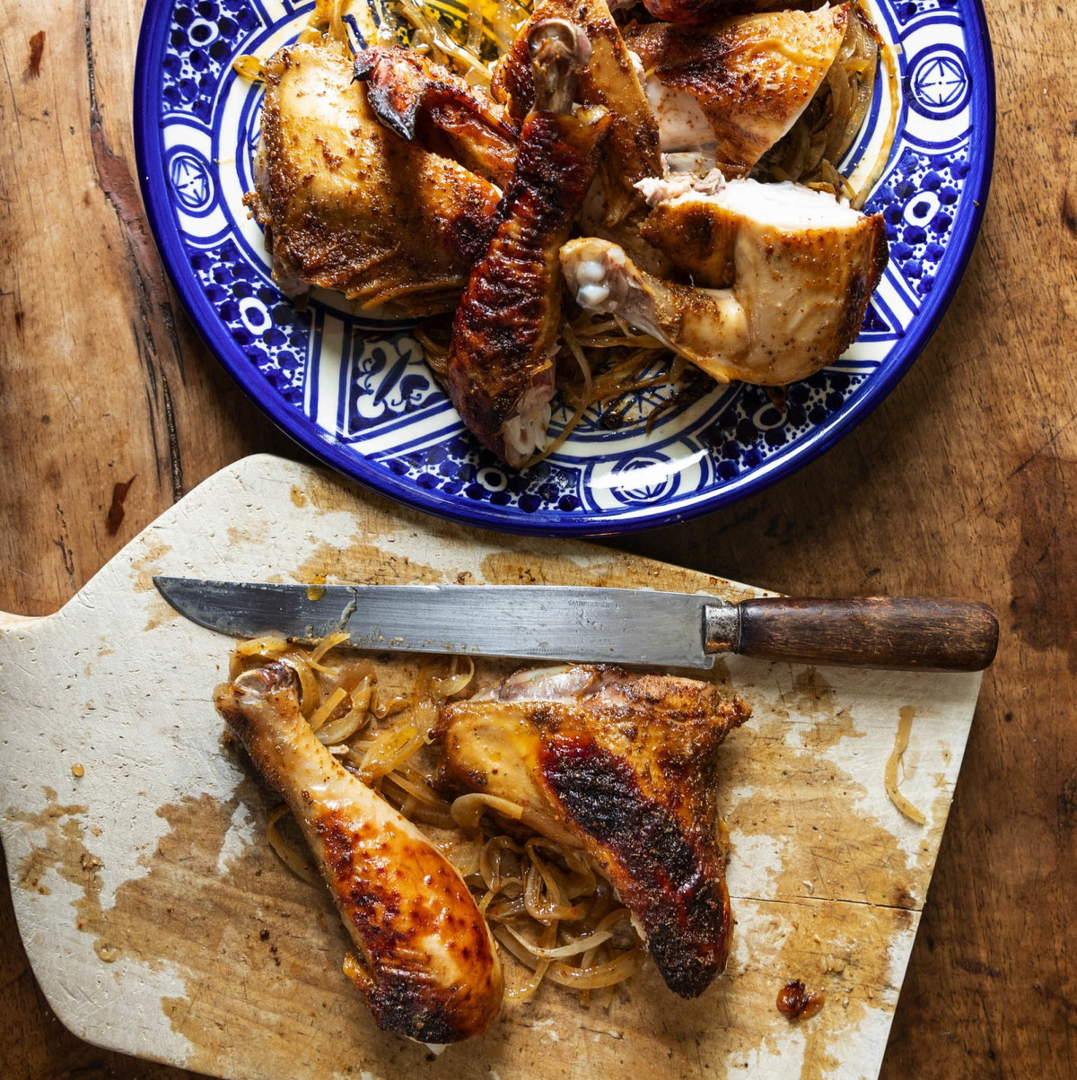 Roasted Butterflied Chicken with Savory and Paprika