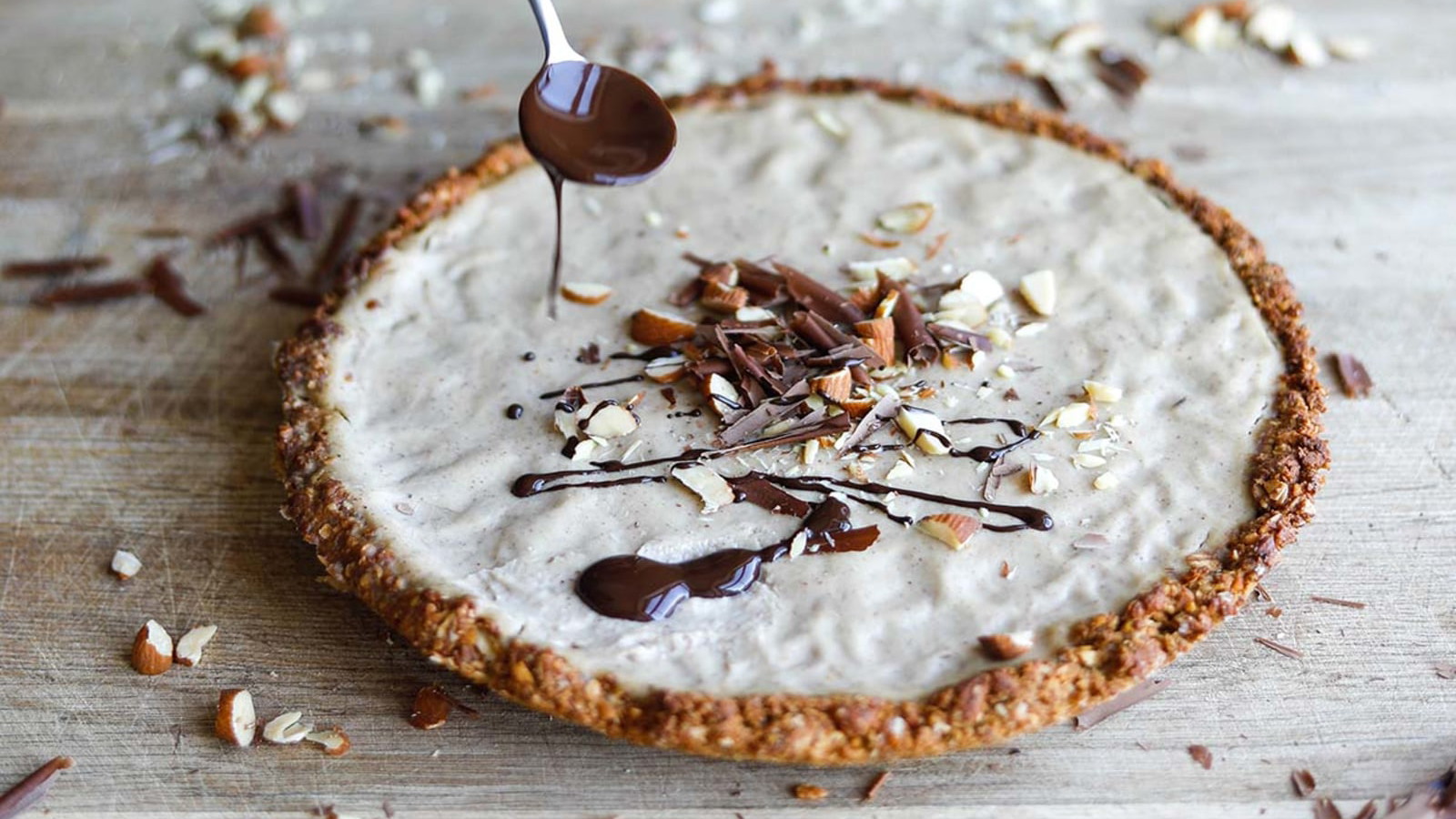 Image of No Bake Almond Cheesecake