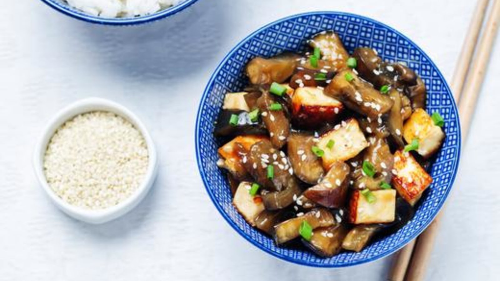 Image of Eggplant Tofu Stir Fry Recipe: Easy, Vegan Dinner