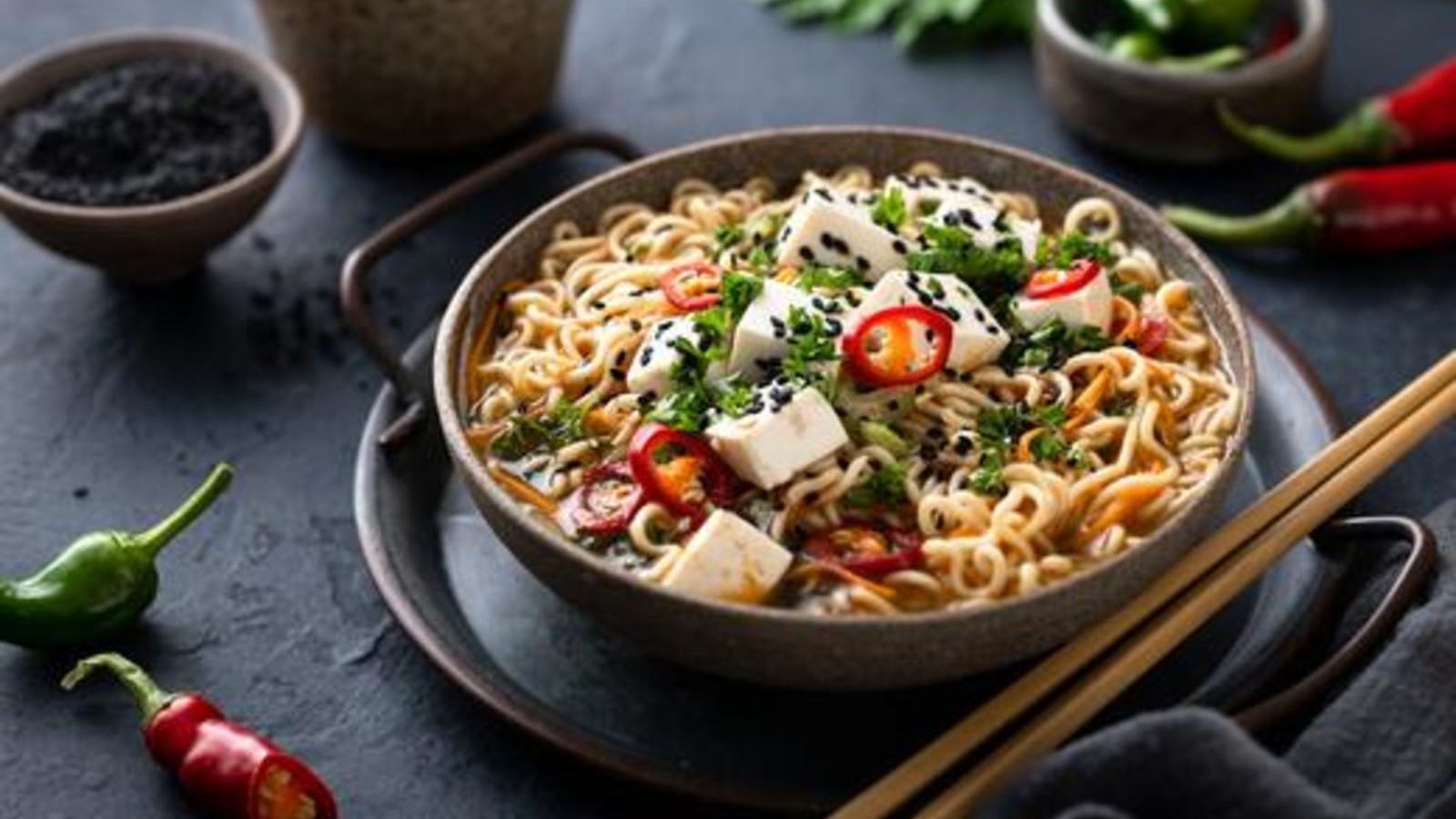 Image of Spicy Ramen Noodles with Tofu