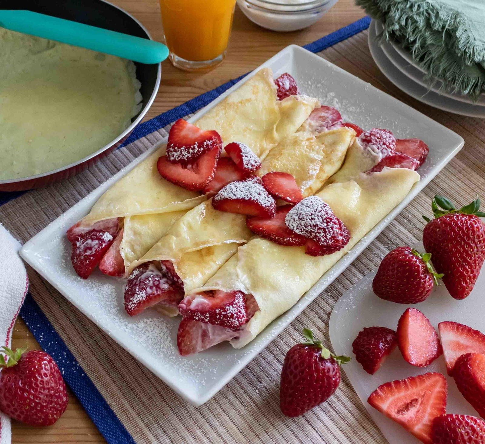 Blender crepes with lemon yogurt filling - Luvele US