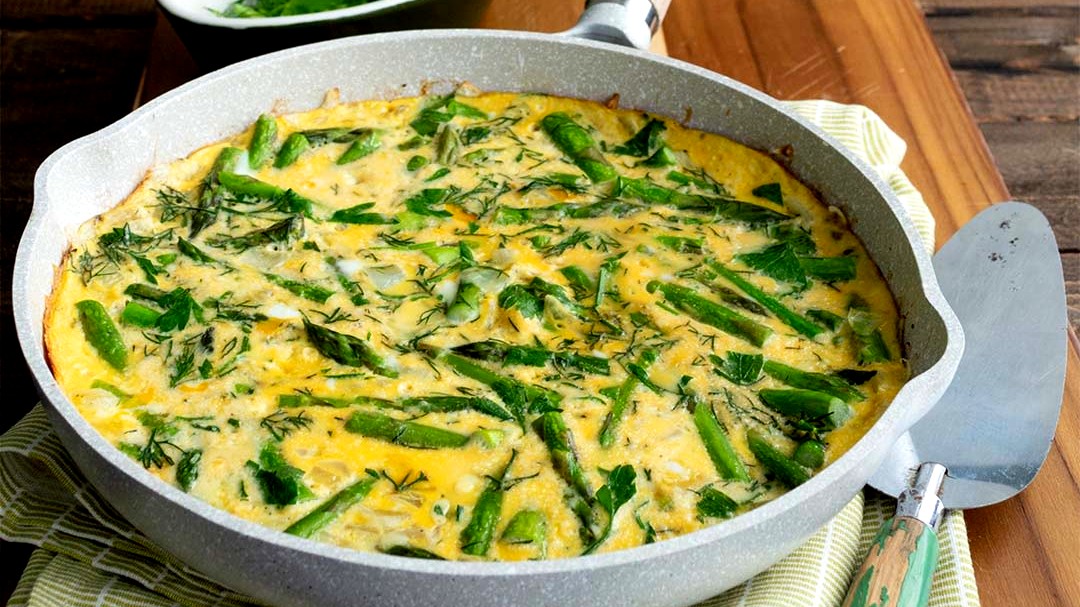 Image of Croatian Fritaja with Fresh Herbs & Asparagus