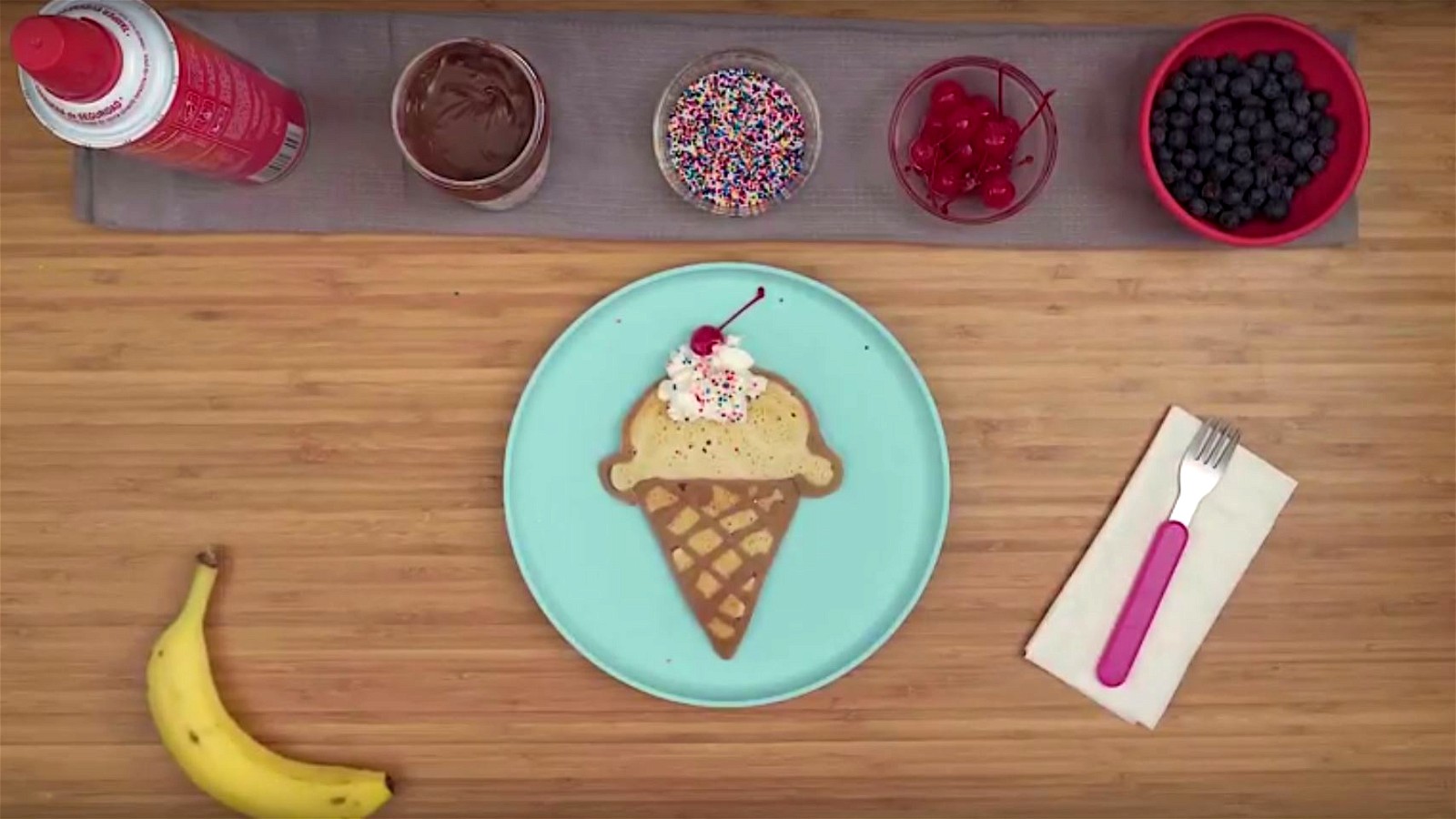 Image of How To Make Pancake Art: Ice Cream Cone