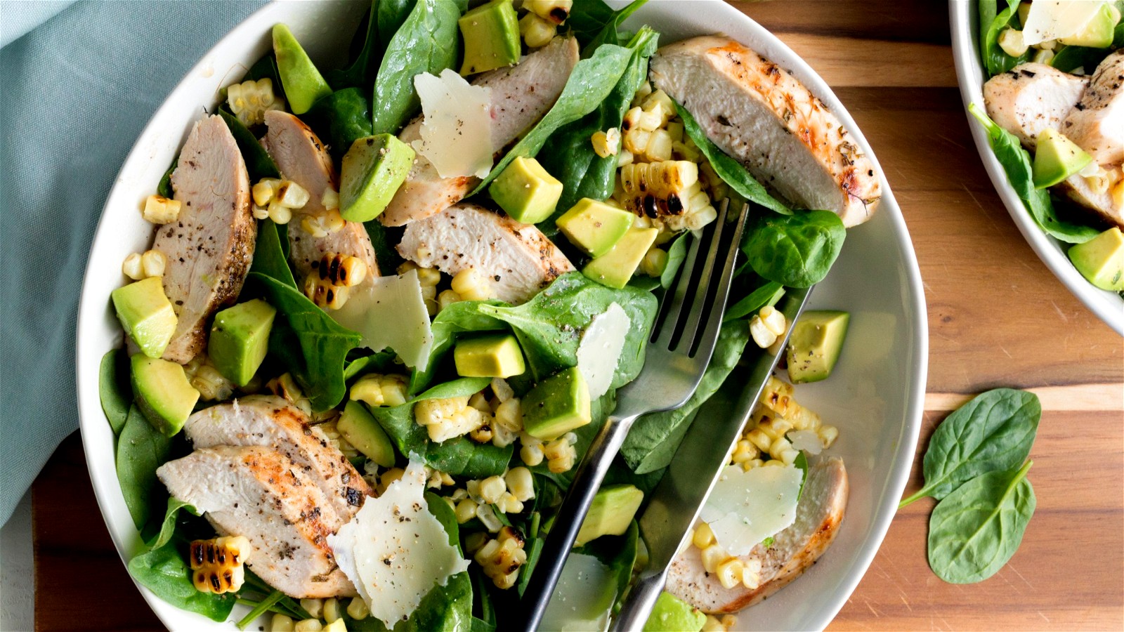 Image of Grilled Chicken and Corn Salad with Avocado
