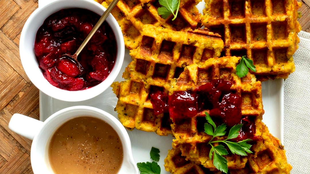 Image of Leftover Stuffing Waffles