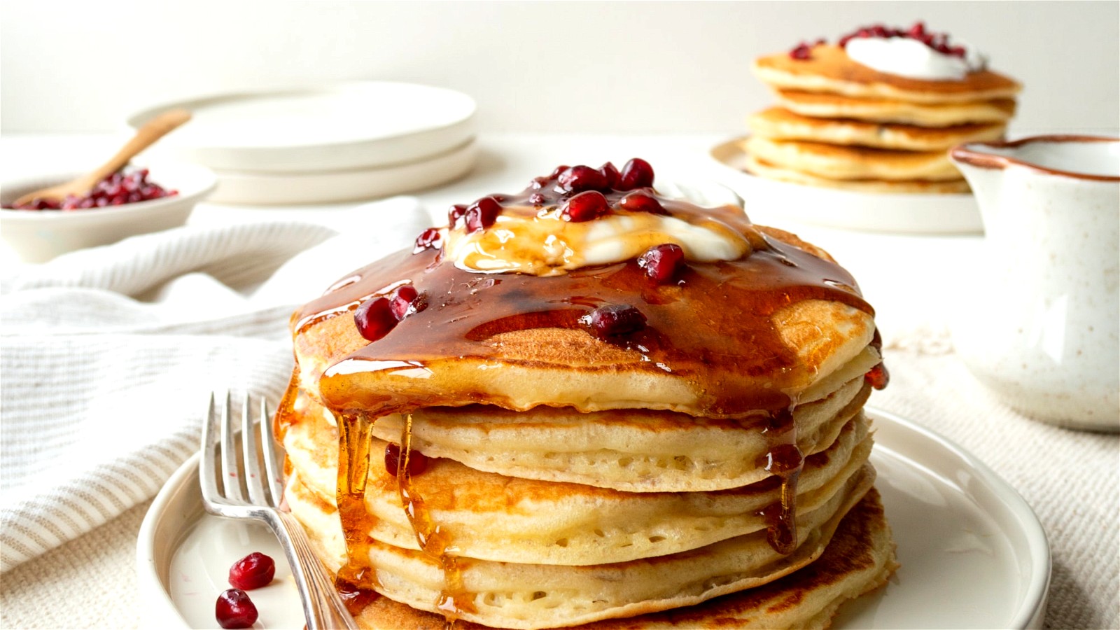 Image of Pomegranate Yogurt Pancakes