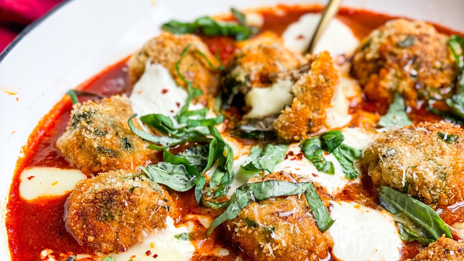 Image of Cheesy Chicken Parm Meatballs