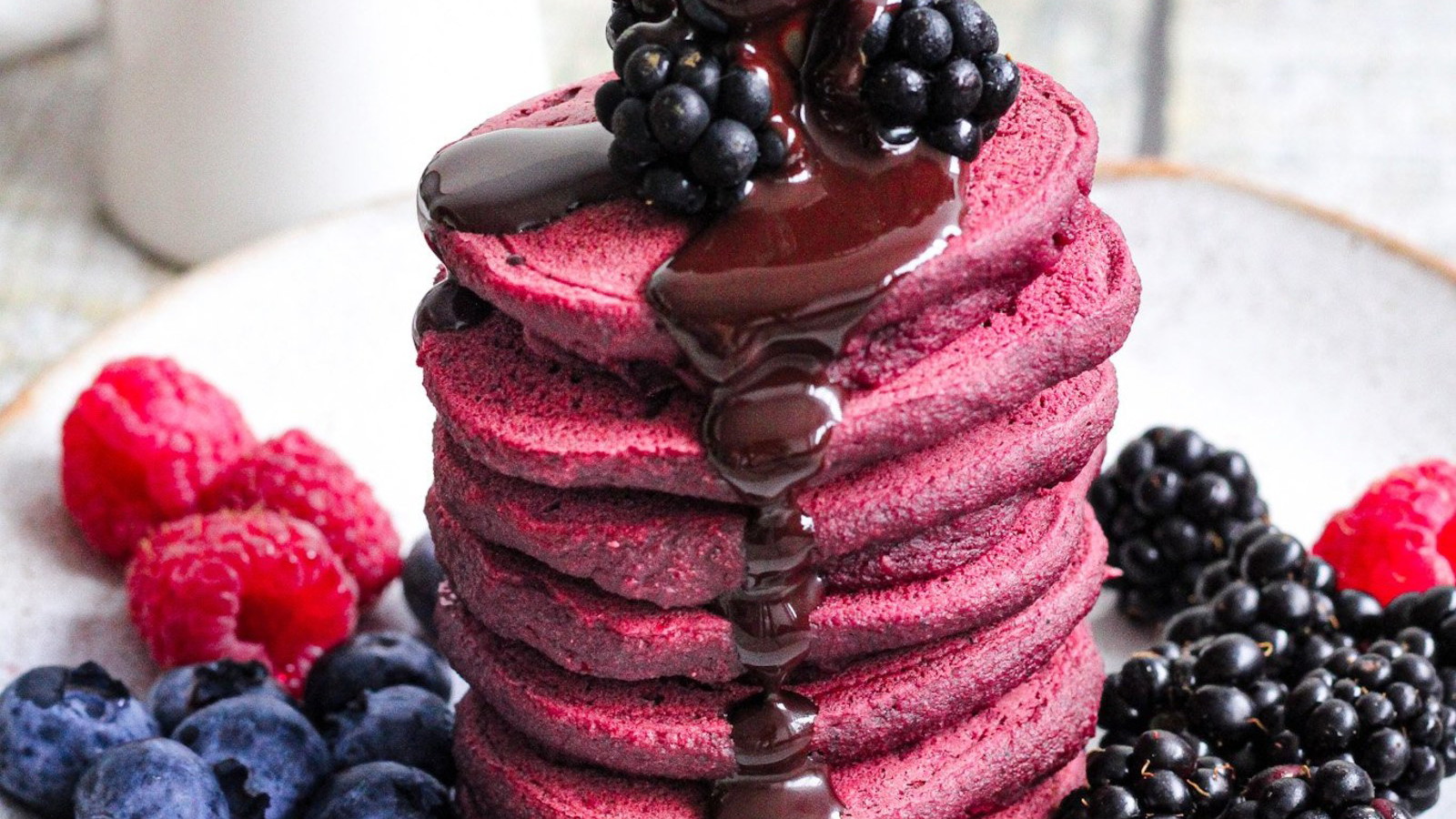 Image of BEETROOT, GINGER & HASKAPA BERRY PANCAKES