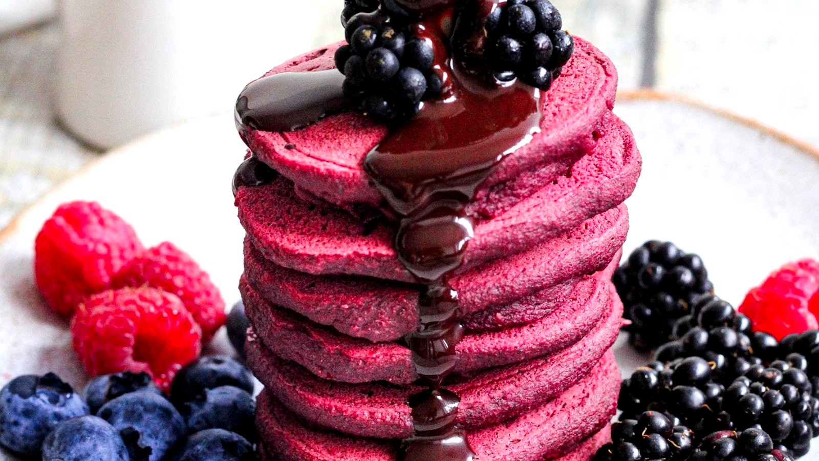 Image of BEETROOT, GINGER & HASKAPA BERRY PANCAKES