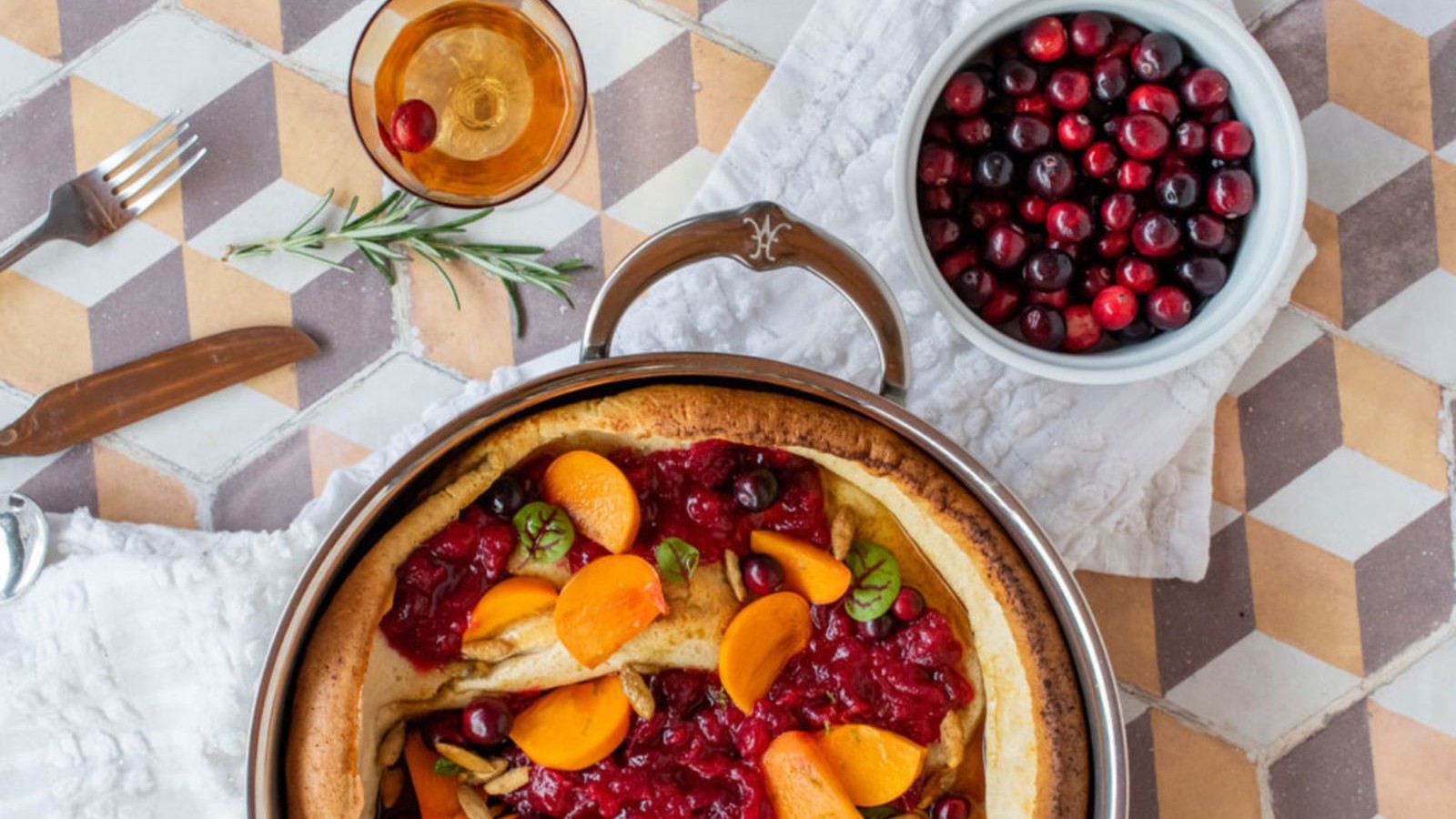 Image of Chef Tirzah Love’s Dutch Baby with Cranberry Sauce