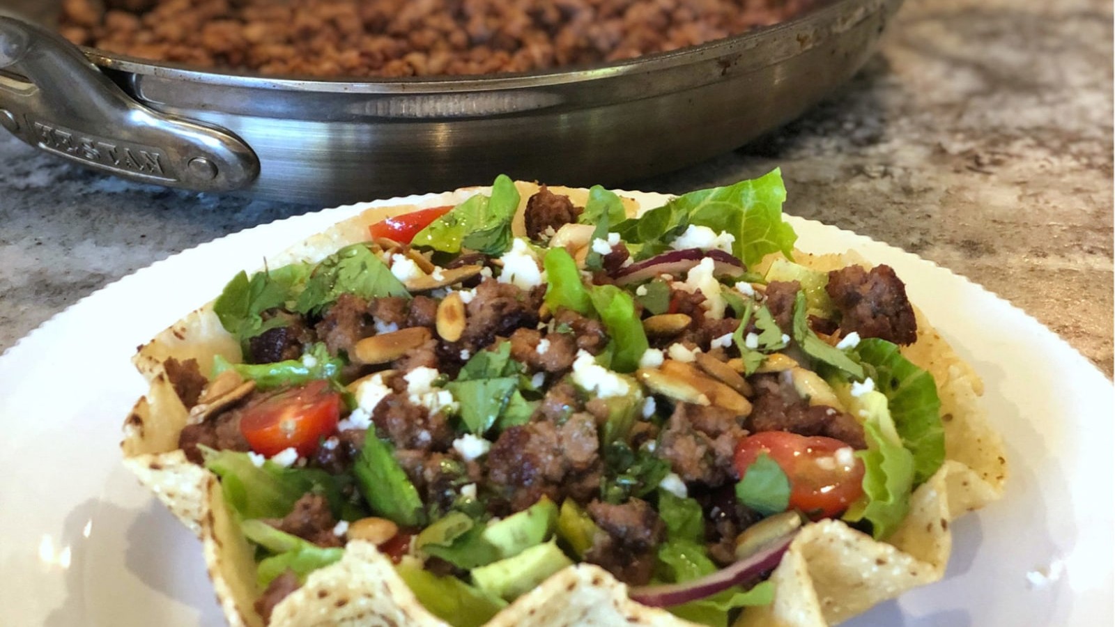 Image of Impossible Beef Taco Salad with Cilantro-Lime Vinaigrette