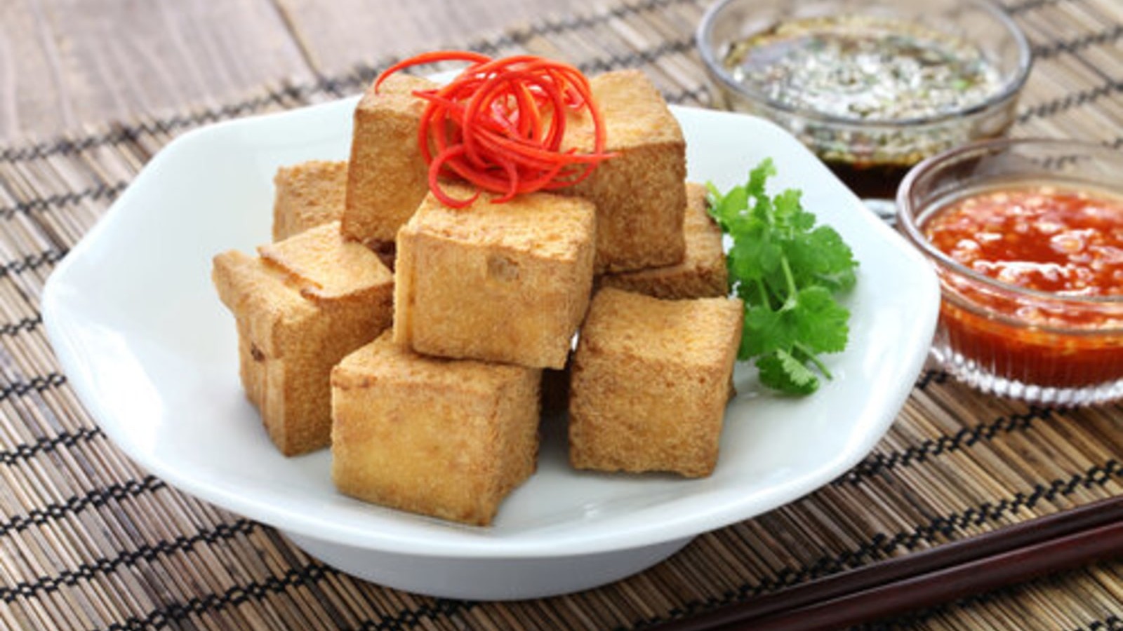Image of Coconut Crusted Tofu Recipe with Sweet Chili Dipping Sauce