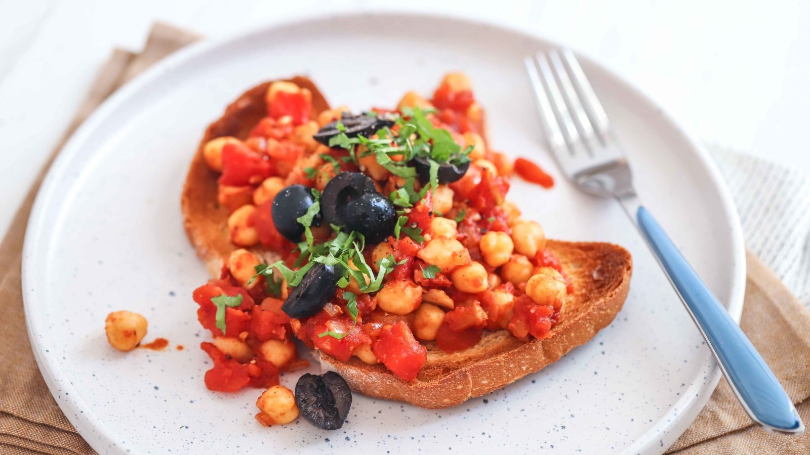 Image of Greek-Style Chickpeas on Toast