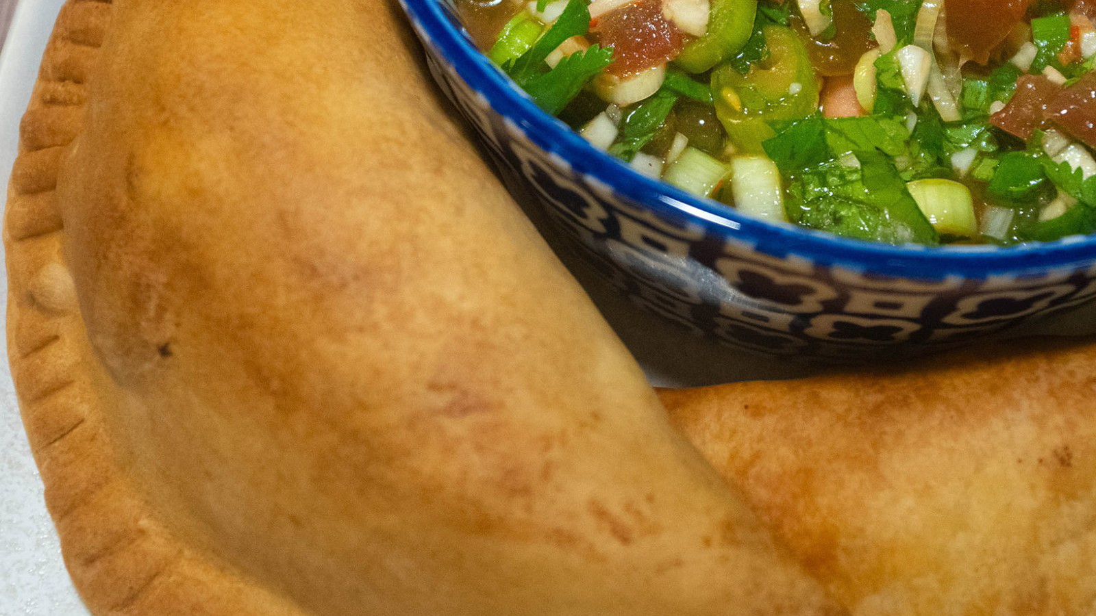 Image of Bison Empanadas with Chilean Pebre Sauce