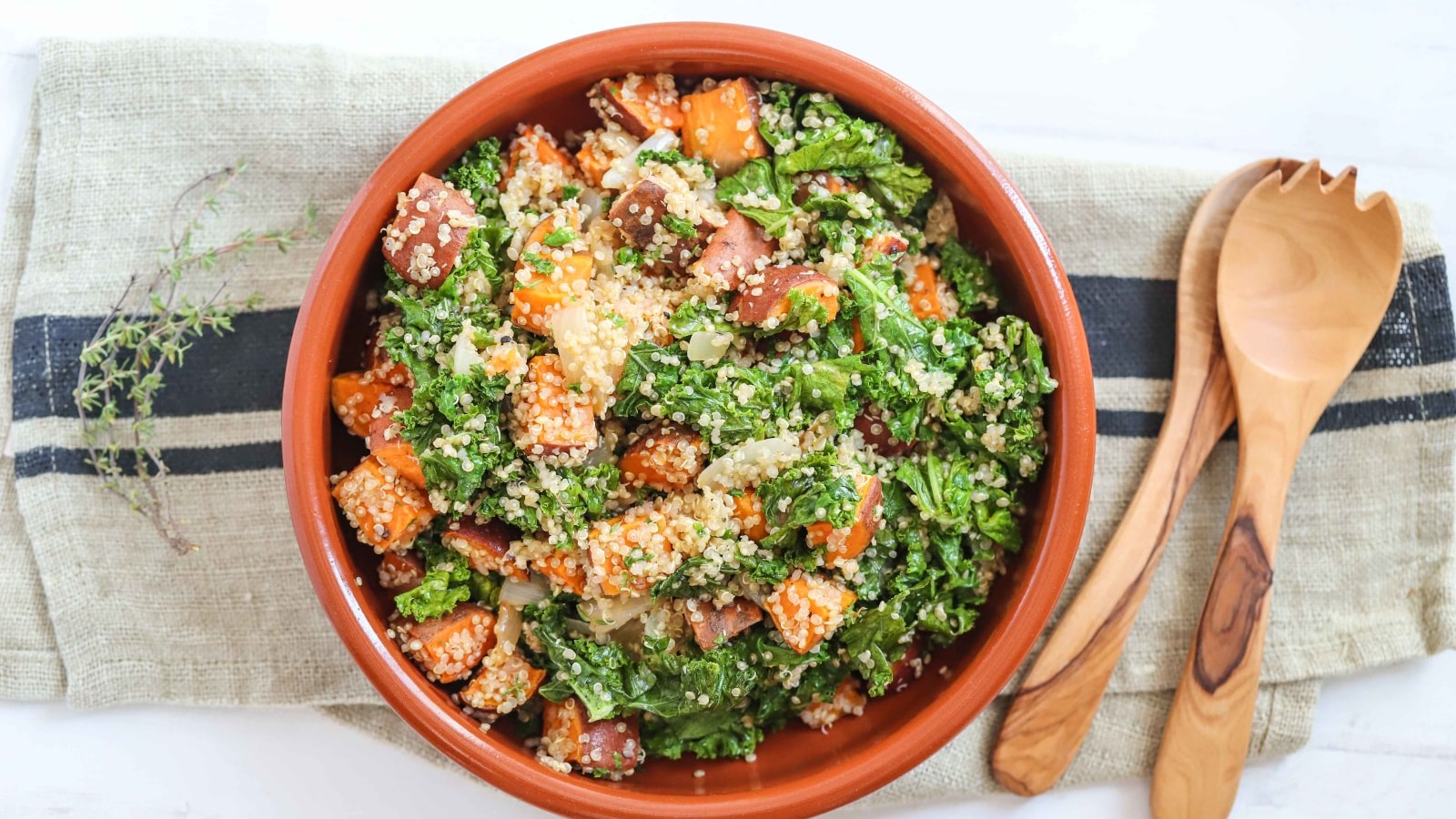 Image of Roasted Sweet Potato, Kale & Quinoa Salad