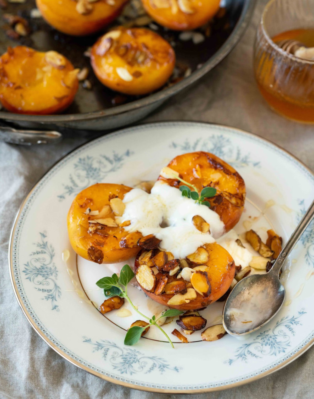 Seared Peaches with Greek Yogurt