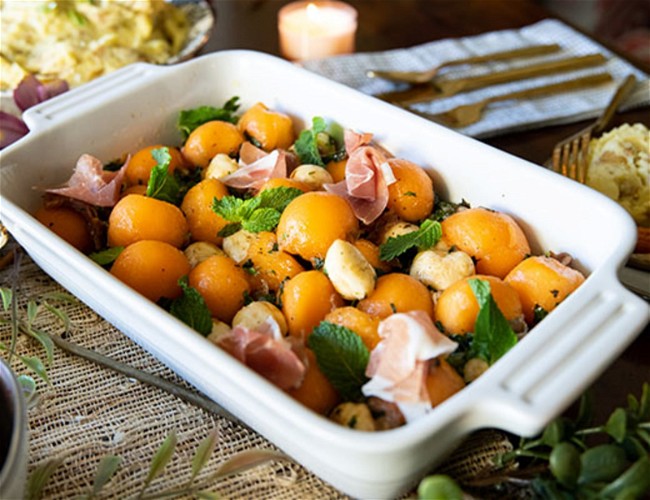 Image of Melon and Mozzarella Caprese Salad