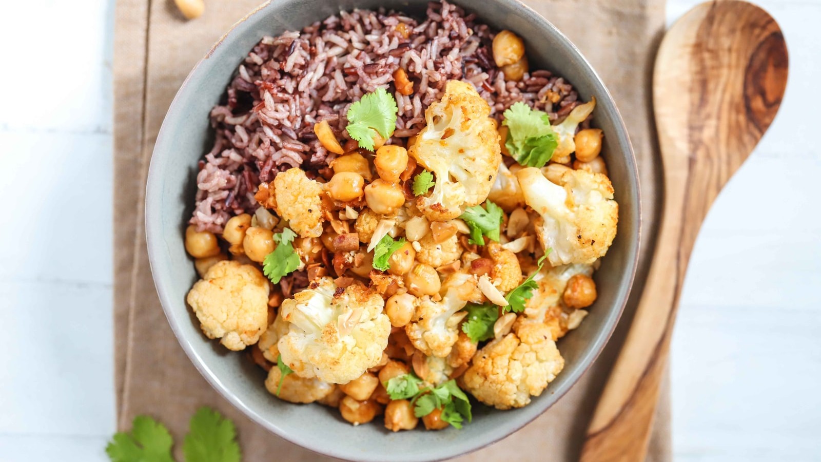 Image of Spicy Cauliflower & Chickpea Rice Bowl