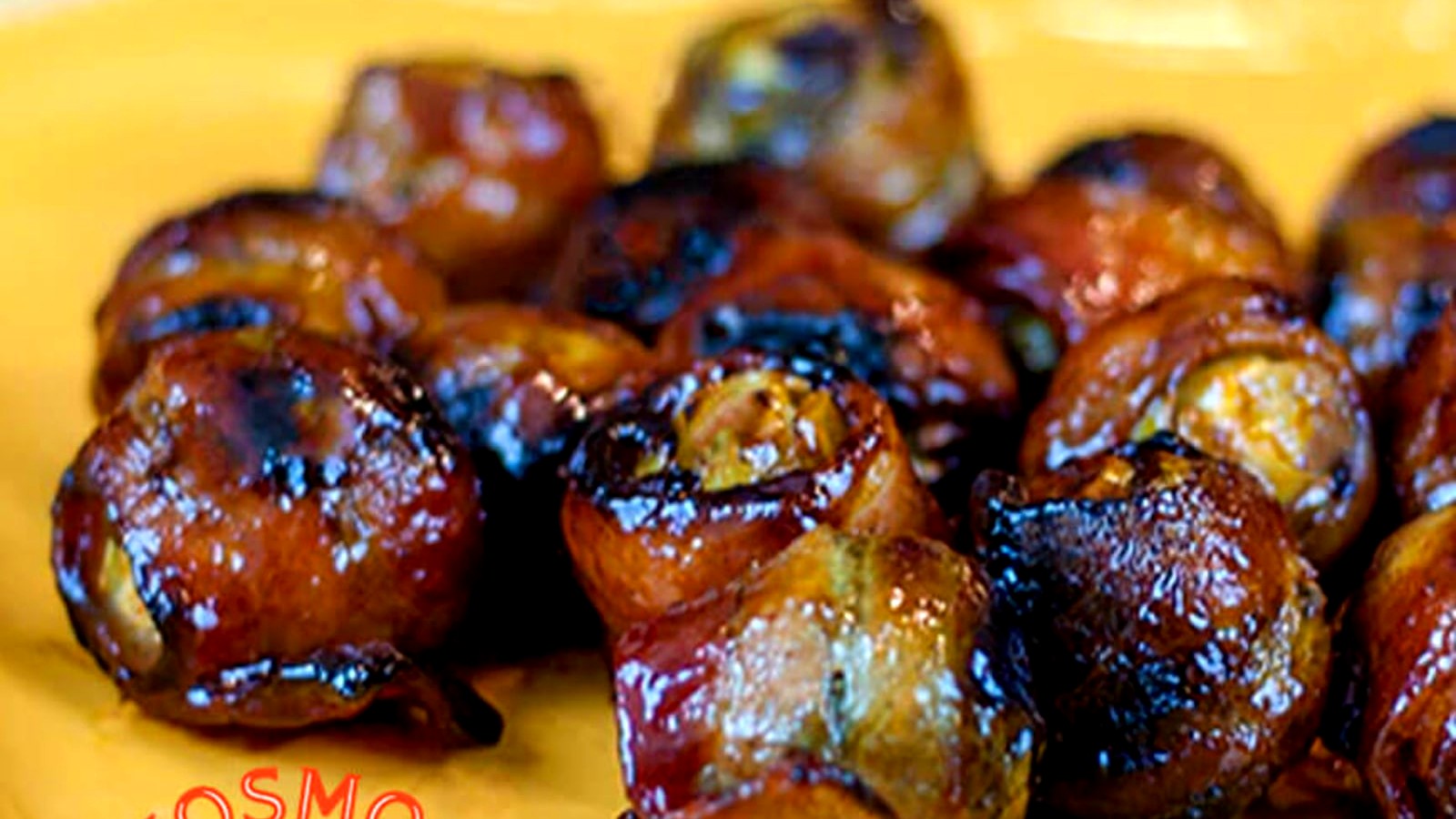 Image of Kosmo's Bacon-Wrapped & Grilled Brussels Sprouts with Sweet Apple Chipotle Glaze
