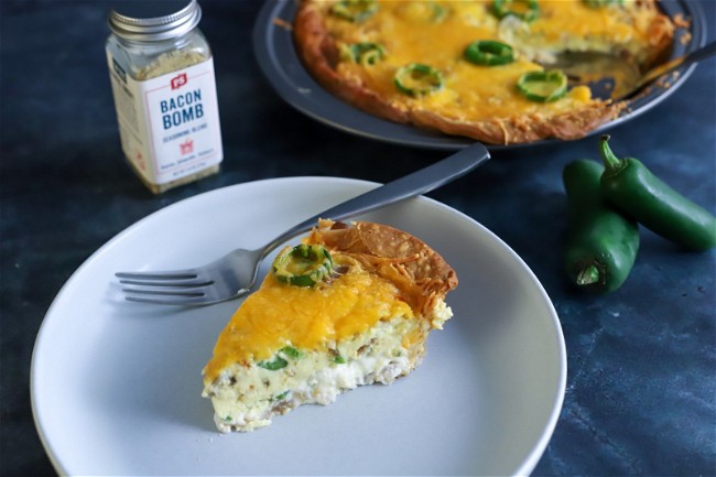 Image of Bacon Bomb Jalapeño Popper Quiche