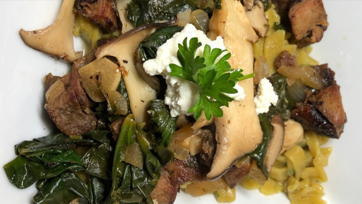 Mushroom & Pork ʻUlu Pasta